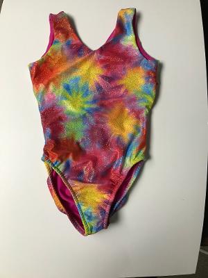 Rainbow Starburst Sparkle Criss Cross Front Tanksuit