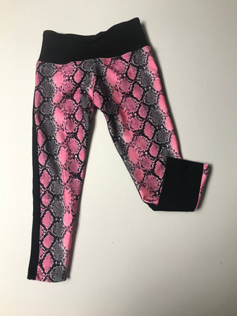 Pink Cobra/Black High Waist Legging