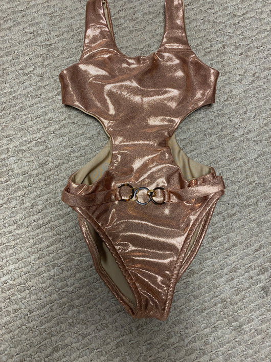 Bronze Foil  Monokini belt chain