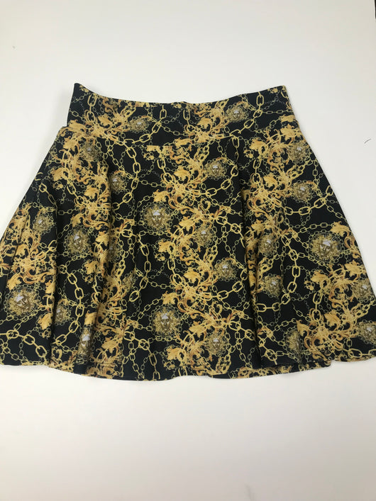 Black/Gold Chain Circle Skirt