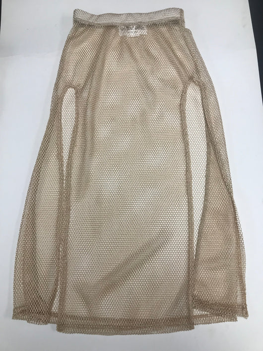 Gold  Net Slit Skirt