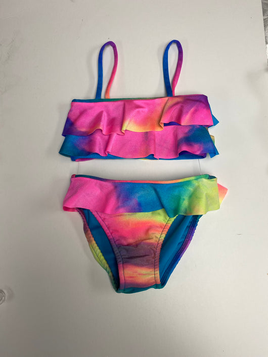 Rainbow T/D Triple Ruffle Bikini