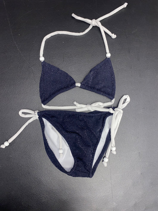 Navy Sparkle Beads String Bikini