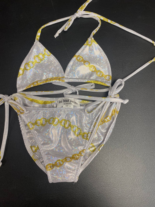 Gold Chain Silver String Bikini