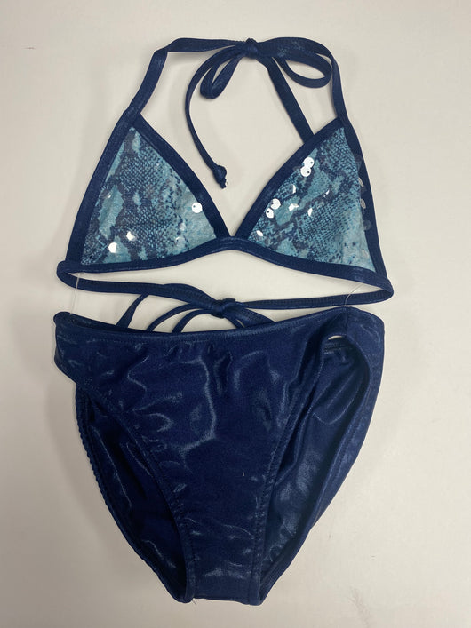 Blue Snake /Navy Sequins Bikini
