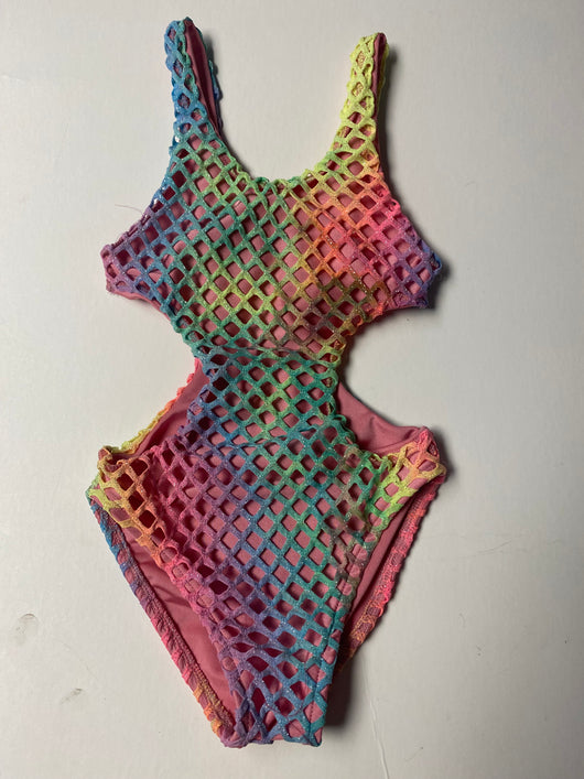 Rainbow Mesh Monokini
