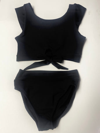 Black Charcoal High Waist Knot Bikini