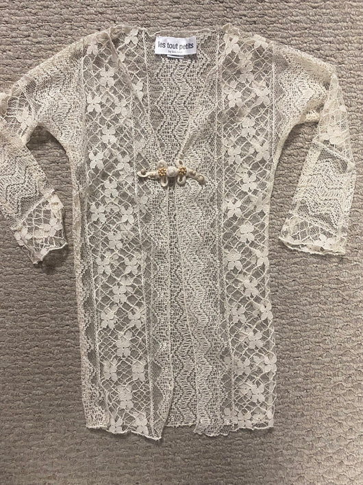 Bone Floral  Lace Kimono /Closer