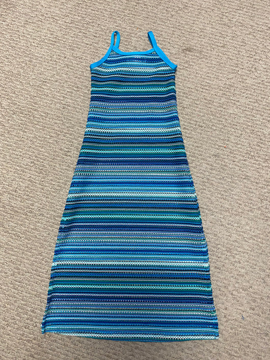 Blueberry Strip Maxi Dress Unlined