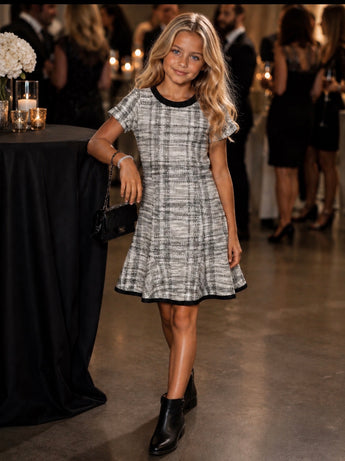 BLACK PLAID GRACE DRESS