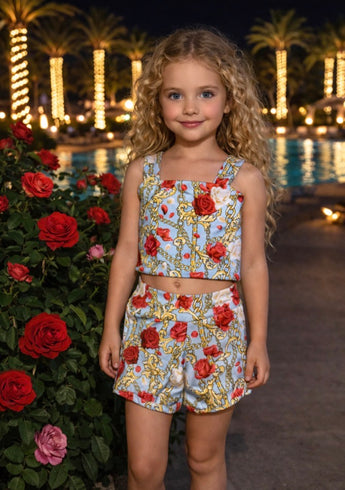 Chain Rose Resort Top/Short Set