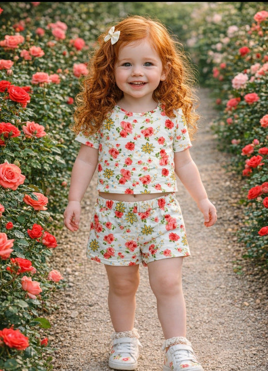 Floral Garden Top/Short Set