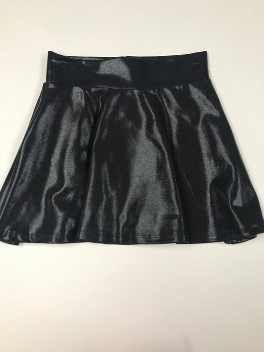Black Shinny Circle Skirt