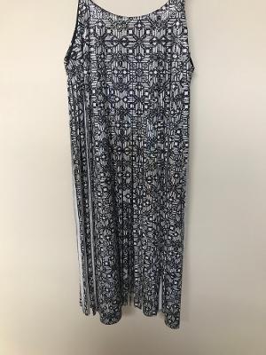 Black silver Maze Cut fringe dress