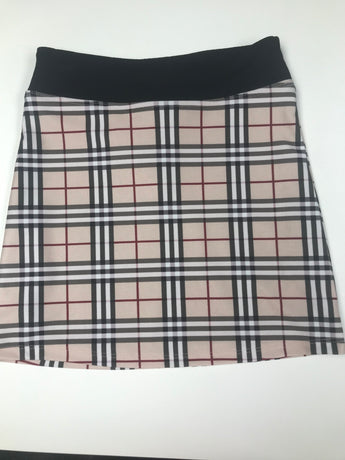 B Plaid Banded SKirt