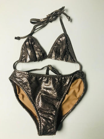 Copper Snake Fringe Bikini