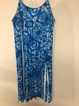 Blue T/d Cut Fringe Dress