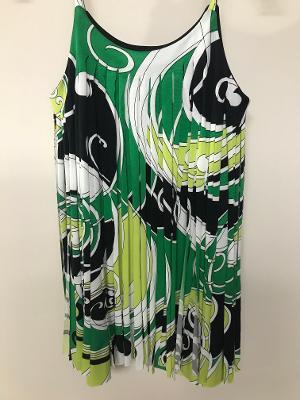 Lime Green Intersection Cut Fringe Dress