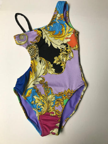 Pastel Scarf 1 Shoulder Monokini