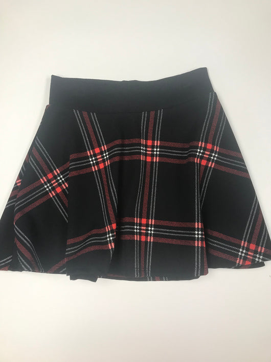 Red Plaid Circle Skirt