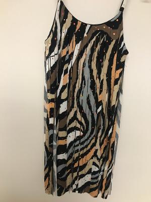 Tiger Sparkle Cut Fringe Dress