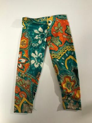 Green Orange Flower Power Infant Legging