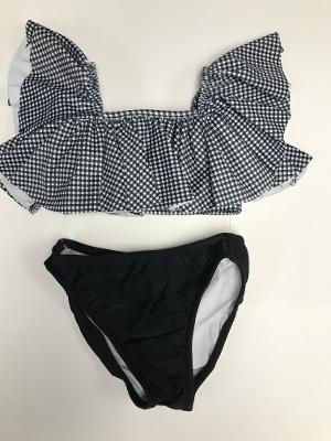 Black Gingham Zoey Ruffle Bikini