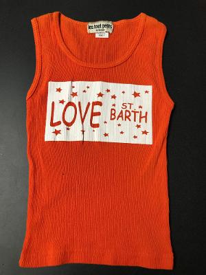 ORANGE ST.BARTH FITTED TANK TOP