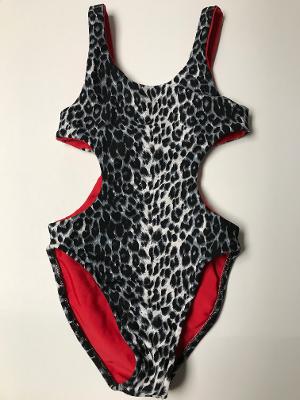 BLACK WHITE CHEETAH MONOKINI