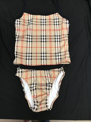 Tan B Plaid Tankini