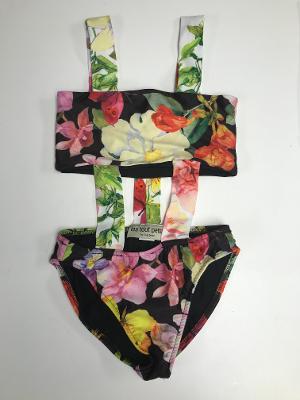 Black Floral/White Floral Cagekini