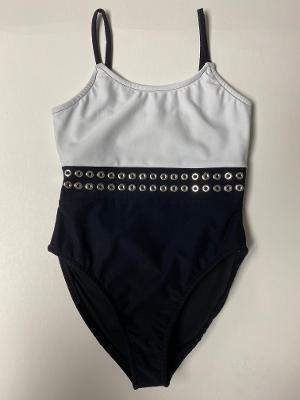 White/Black Insert Tanksuit/Silver Disc