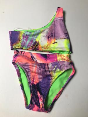 Neon Sunset 1 shoulder bikini