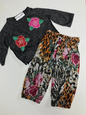 Pepper Top/Rose-Jungle Rose Comfy Pant