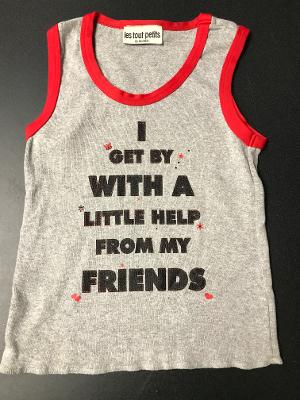 HEATHER/RED FRIENDS TANK TOP