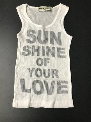 WHITE SUNSHINE FITTED  TANK TOP
