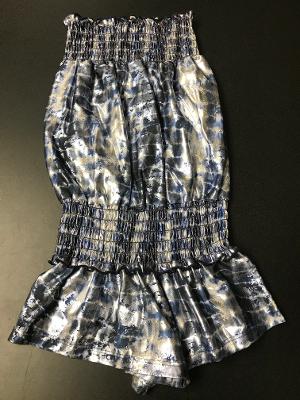 SMOCKED ROMPER DENIM TD