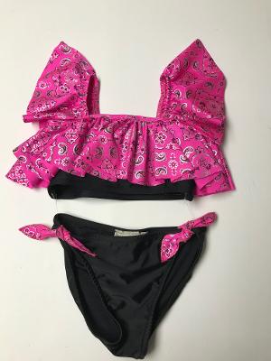 PINK BANDANA ZOEY RUFFLE BIKINI