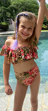 Leopard Rose Zoey Ruffle Bikini