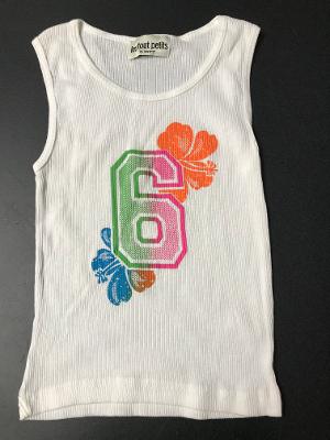 WHITE #6 FITTED TANK TOP