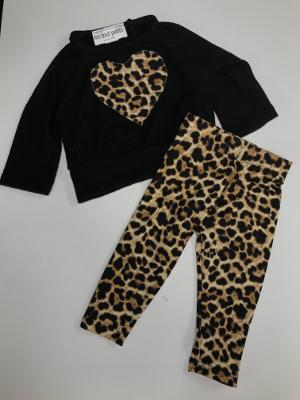 Black Leopard Heart/Leopard Comfy Pant