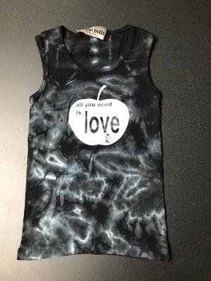 BLACK TD LOVE FITTED TANK TOP
