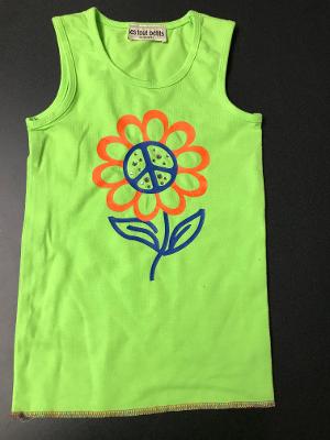 LIME PEACE FLOWER STONES TANK TOP