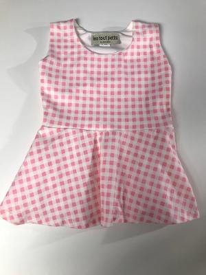 Pink Gingham Infant Skater Dress