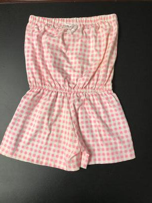 BEACH ROMPER PINK GINGHAM