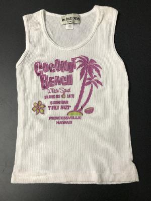 WHITE COCONUT BEACH FITTED TANK TOP