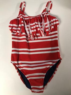 Red/White Stipe Fringe Tanksuit