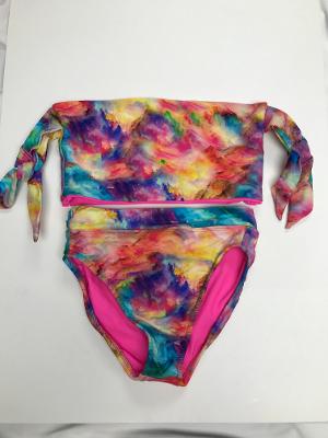 Rainbow Clouds Tie Bandeau Bikini