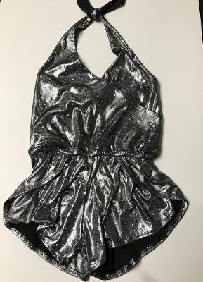 HALTER ROMPER SILVER SPARKLE