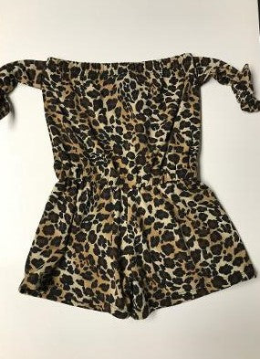 BEACH ROMPER LEOPARD TIES